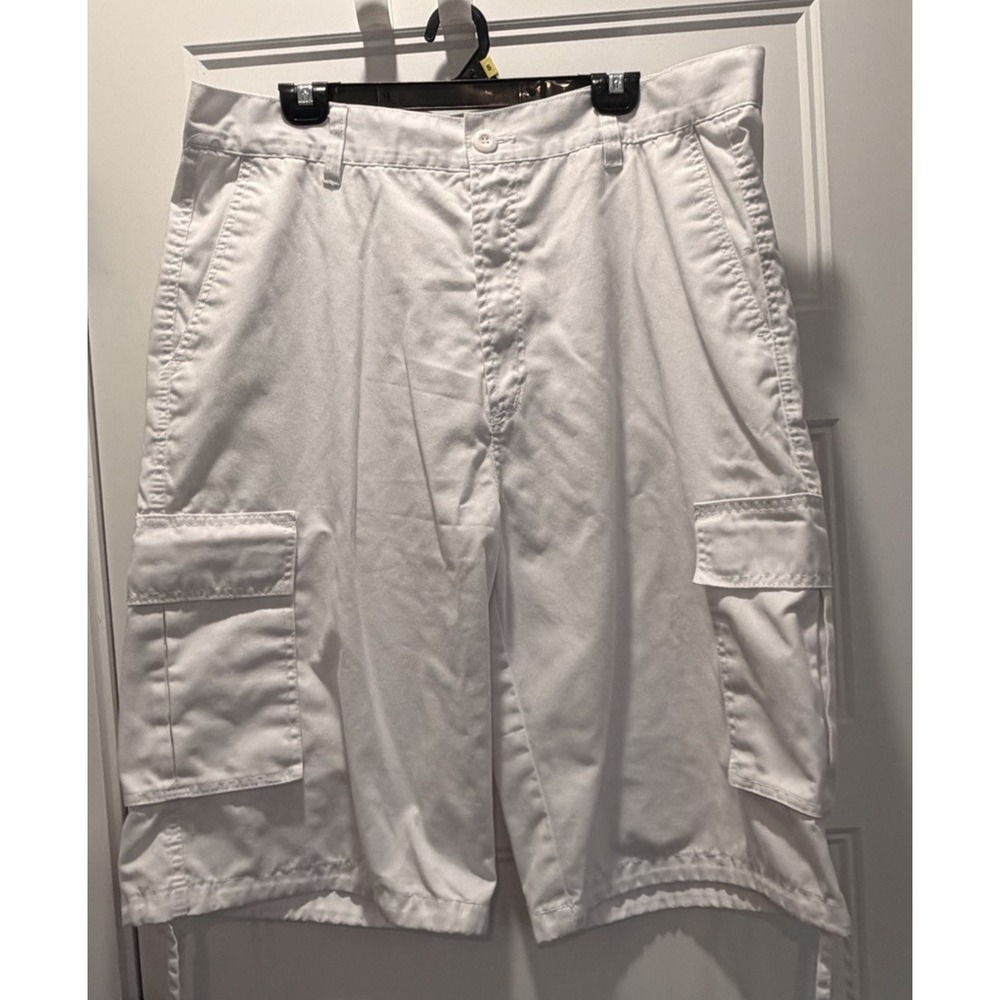 Men's White Cargo Shorts Size 42 Access Original Fit Cotton Blend Utility